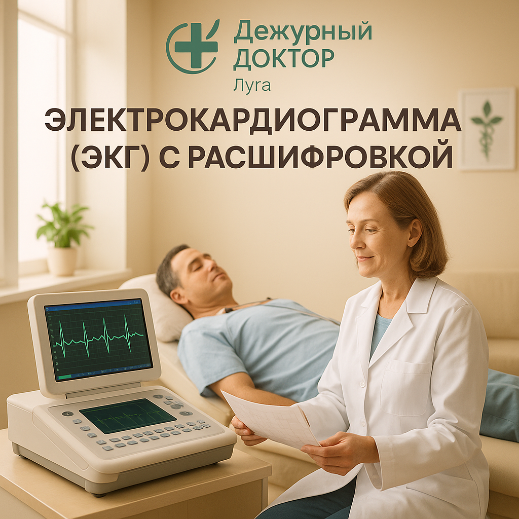 Электрокардиограмма (ЭКГ) с расшифровкой
